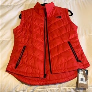 Red North Face Vest